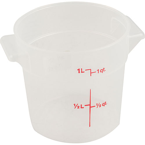 (image for) Cambro CAMRFS1PP190 CONTAINER-SOFT RD 1 QT SEMI-CLR - Click Image to Close