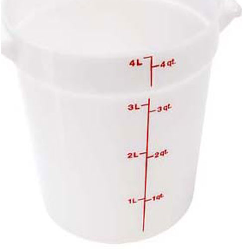 (image for) Cambro CAMRFS4148 CONTAINER RND 4QT -148 POLY/WHITE - Click Image to Close