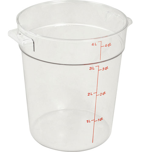 (image for) Cambro CAMRFSCW4135 CONTAINER CLEAR RD 4QT - Click Image to Close