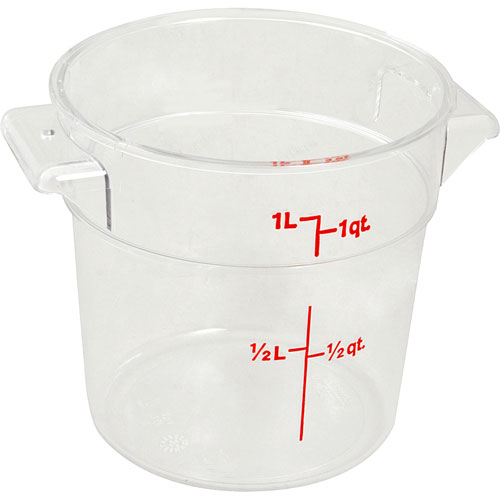 (image for) Cambro RFSCW1135 CONTAINER, 1QT , 6-1/2" DIAM, CLR PLSTC - Click Image to Close