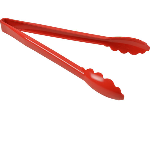 (image for) Carlisle Foodservice 471205 TONGS 12", RED - Click Image to Close