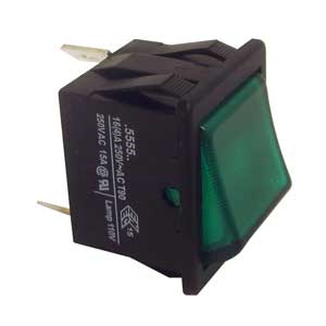(image for) Wilbur Curtis WC-113R SWITCH, BREW (GREEN) 120V NEON