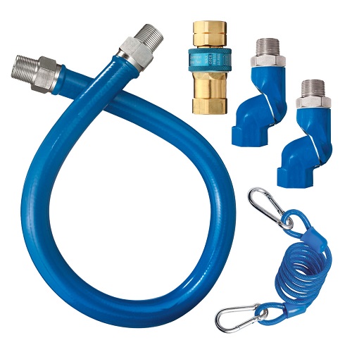 (image for) Dormont 1650BPQ2SR48 GAS HOSE KIT, 1/2" X 48" , WITH SWIVELS - Click Image to Close