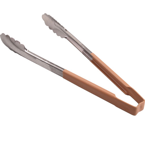 (image for) Edlund 31216 TONGS,SCALLOP , 12",TAN HDL - Click Image to Close