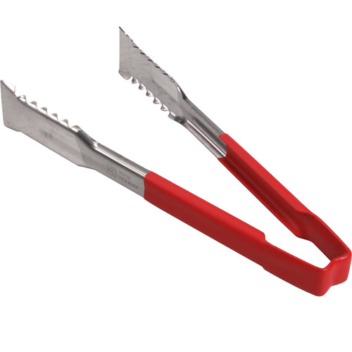 (image for) Edlund 32011 TONGS,VERSAGRIP , 9.5",RED HDL - Click Image to Close
