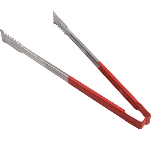 (image for) Edlund 32611 Tong Red/SS 16in Flat Grip