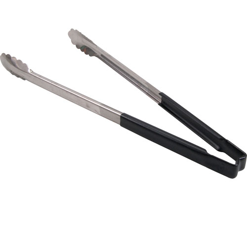 (image for) Edlund 7416BK TONGS,SCALLOP , 16",BLK HDL - Click Image to Close