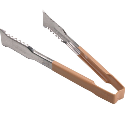 (image for) Edlund 8410T TONGS,VERSAGRIP , 9.5",TAN HDL - Click Image to Close