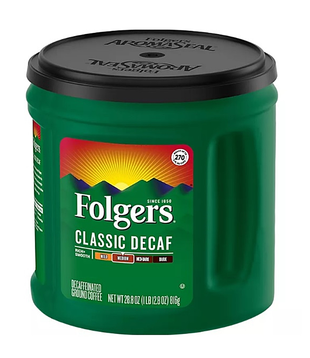 (image for) Folgers Decaffeinated Classic Roast Coffee (28.8 oz.) - Click Image to Close