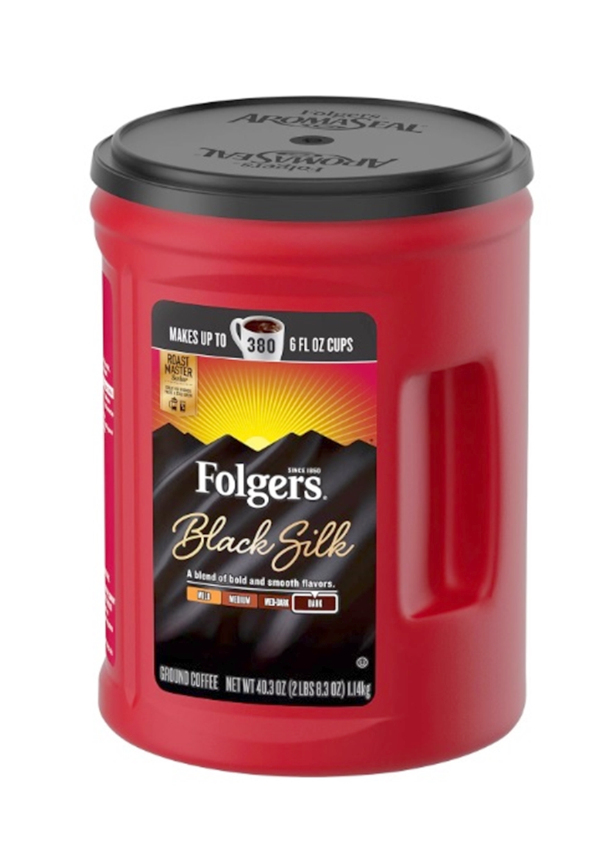 (image for) Folgers Black Silk Coffee (40.3 oz.) - Click Image to Close