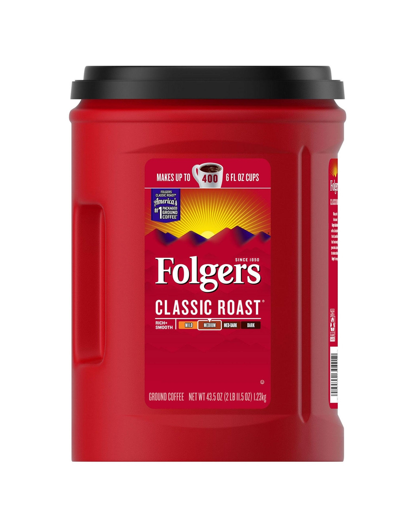 (image for) Folgers Classic Roast Ground Coffee (43.5 oz.) - Click Image to Close