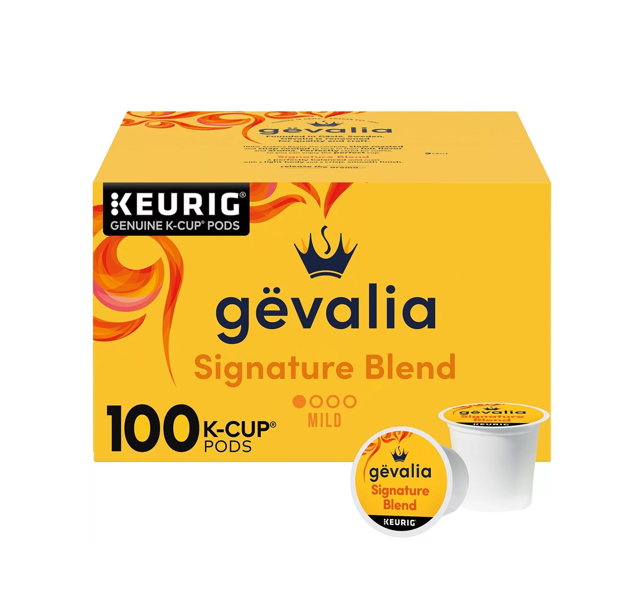 (image for) Gevalia Signature Blend Mild Light Roast K-Cup Coffee Pods - Click Image to Close