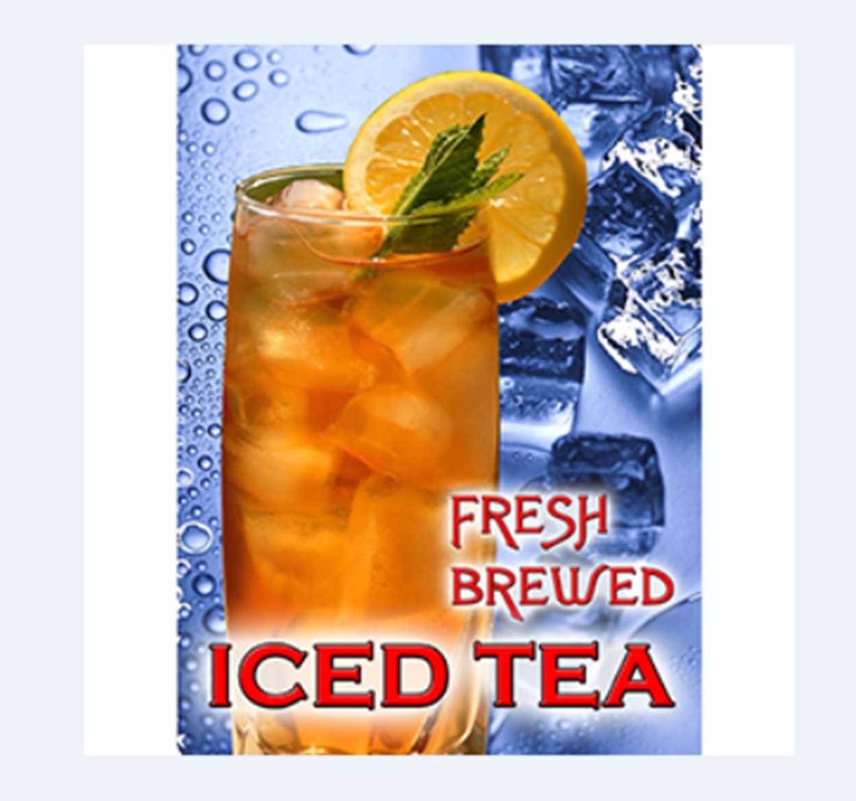 (image for) HHD 8742-1 Iced Tea Label No Flavor 6.25" W x 8.5" H - Click Image to Close