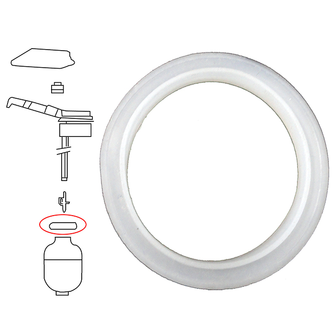 (image for) HHD APK7011 Replacement Glass Liner Rubber Gasket - Click Image to Close
