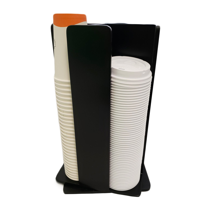 (image for) HHD BCRDBK Black Bamboo Revolving Cup and Lid Holder - Click Image to Close