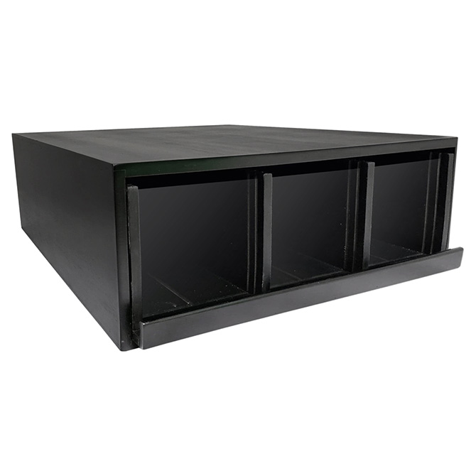 (image for) HHD BSCDBK Black Bamboo Condiment/Pod Drawer - Click Image to Close