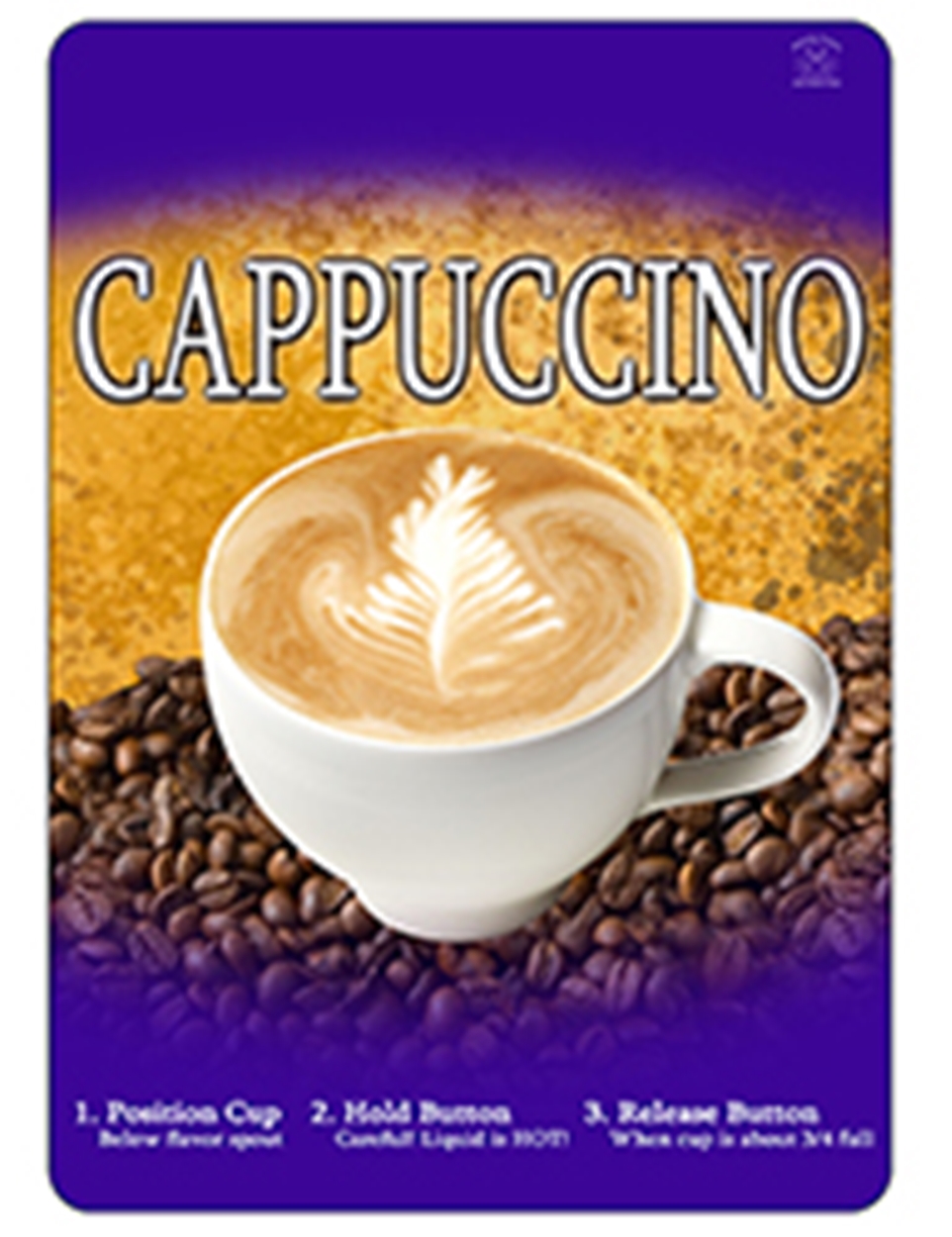 (image for) HHD CAPP401 Coroplast Cappuccino Sign 9.5 W x 13.4375 H - Click Image to Close