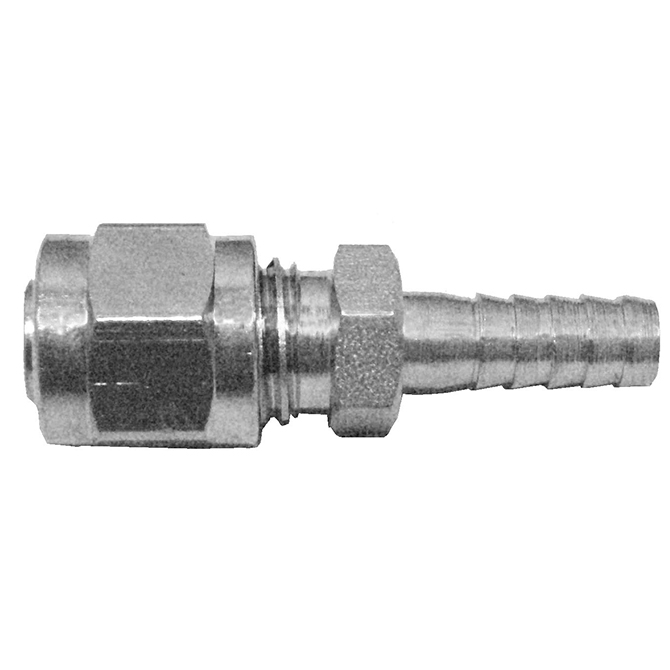 (image for) HHD HBCA64 Compression Adapter 3/8 Hose Barb x 1/4 SS