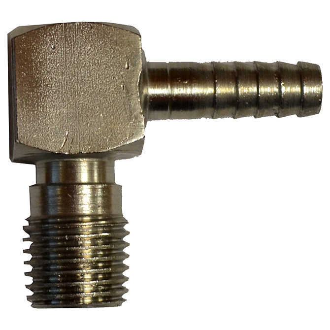 (image for) HHD HBMPE44S 1/4 Hose Barb x 1/4 Male Pipe Thread Elbow - Click Image to Close