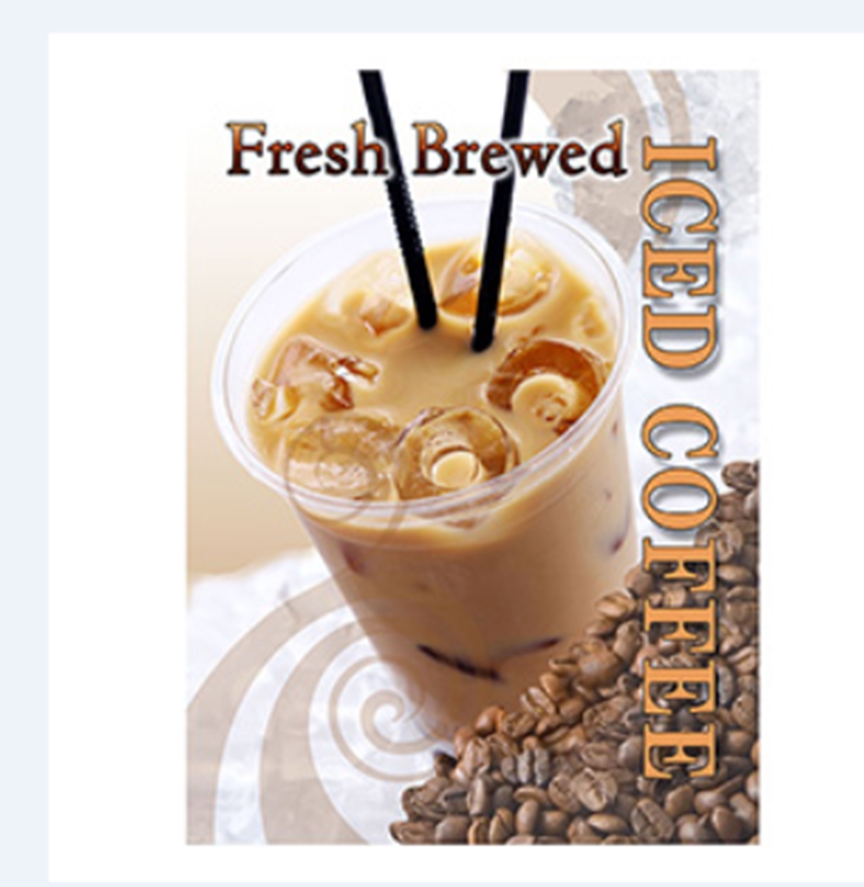 (image for) HHD ICL Iced Coffee Label 6.25" W x 8.5" H - Click Image to Close