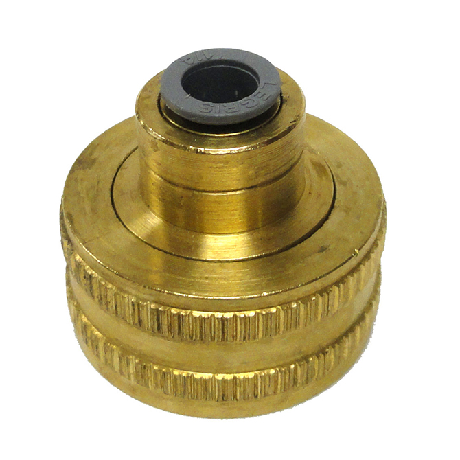 (image for) LIQUIfit LGH6 Brass Garden Hose Adapter 3/8 Tube x 3/4 FGH - Click Image to Close