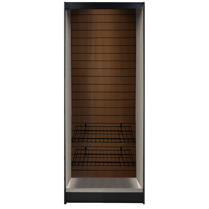 (image for) All State MMS271-DW Micro Market Stand - Walnut Slats - Click Image to Close