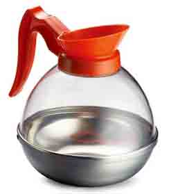 (image for) HHD PSDD Plastic/Stainless Steel 64 oz. Coffee Carafe (orange) - Click Image to Close