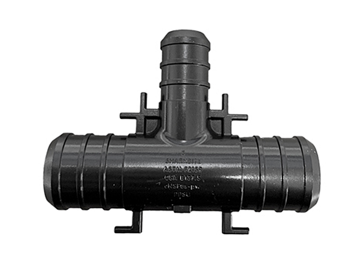 (image for) HHD UP412 PEX Connector 3/4 x 3/4 x 1/2 Barb Tee