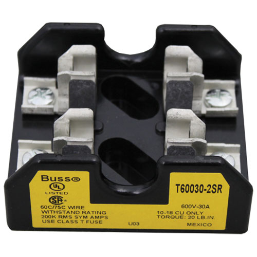 (image for) Hatco 02.03.023.00 FUSE BLOCK 30A 600V 2P-T CLASS - Click Image to Close