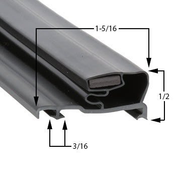 (image for) Hobart 280984-2 Door Gasket Gray (74-1023)
