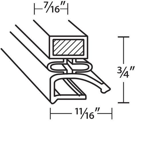 (image for) Hobart 280984-3 Door Gasket Gray (74-1024)