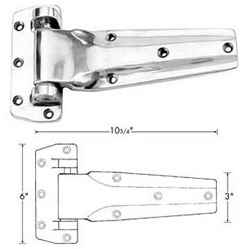 (image for) Kason 11240000020 Kason - 11240000020 HINGE (FLUSH, 10-3/4"L)