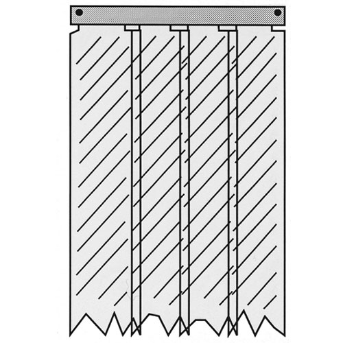 (image for) Kason 401SA6043184 Kason - 401SA6043184 STRIP CURTAIN, 31 X 84