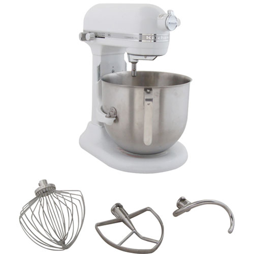(image for) Kitchen Aid KSM8990WH 8 qt Stand Mixer White - Click Image to Close