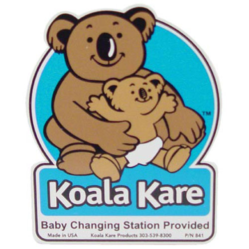 (image for) Koala Kare Products 310-28 Changing Station Plaque 4 in x 4 1/2 in - Click Image to Close