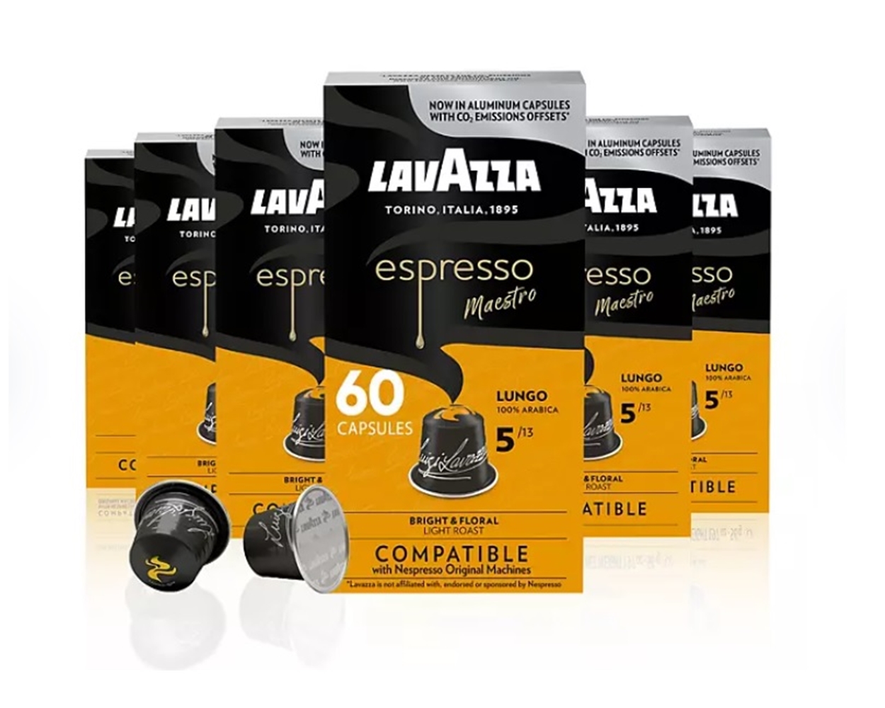 (image for) Lavazza Espresso Maestro Lungo Light Roast Pods (60 ct.) - Click Image to Close