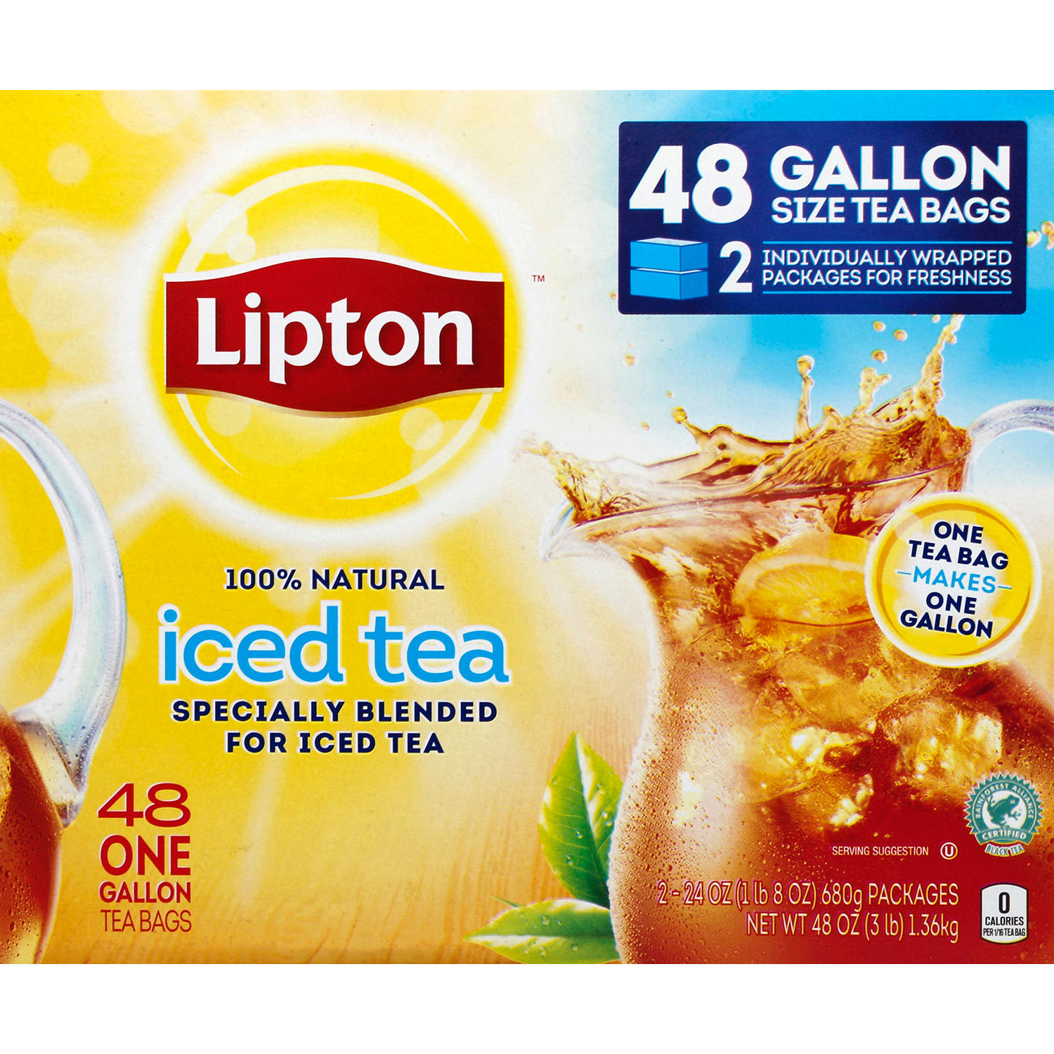(image for) Lipton Iced Tea Gallon Size Tea Bags (48 ct.) - Click Image to Close