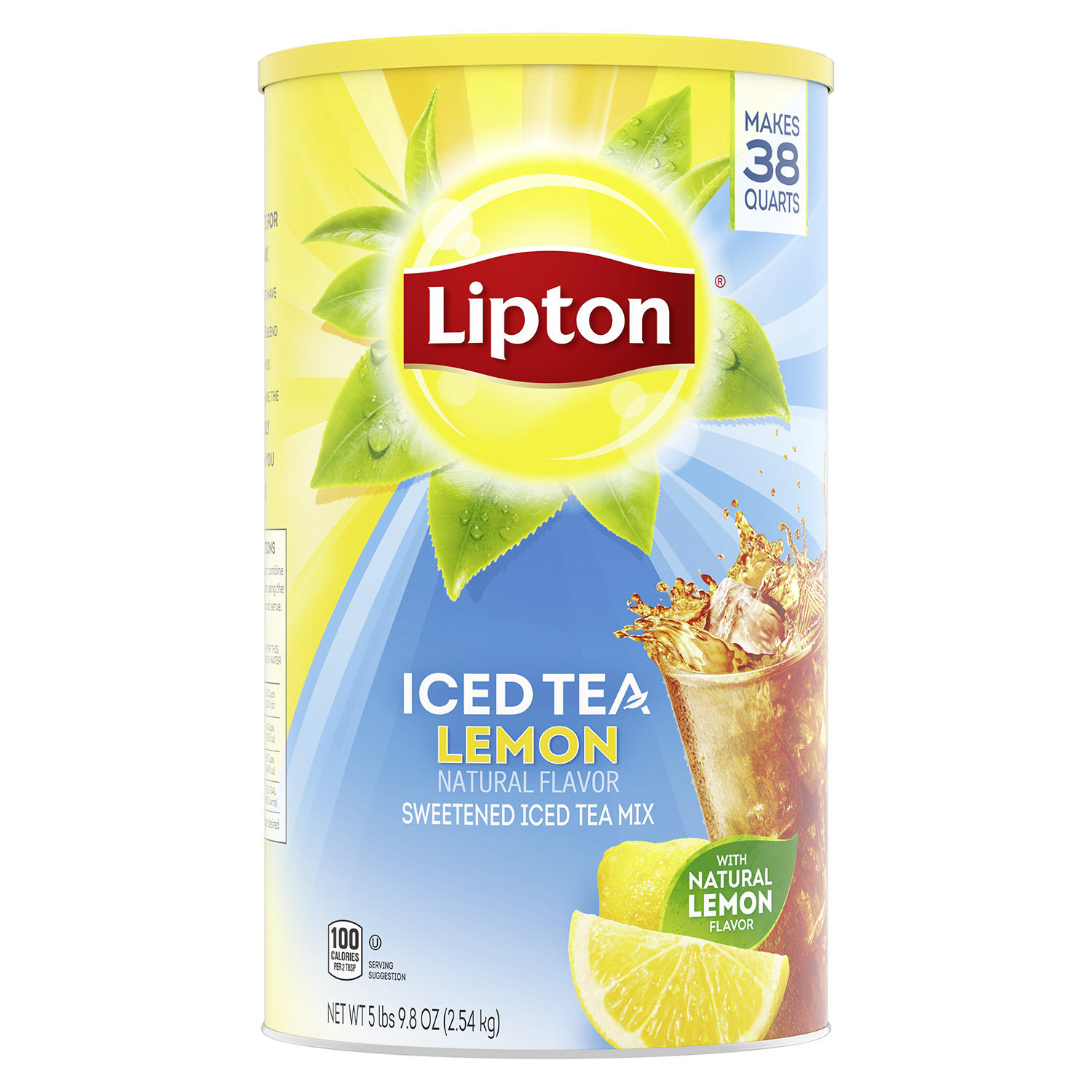 (image for) Lipton Lemon Iced Tea with Sugar Mix (89.8 oz.) - Click Image to Close