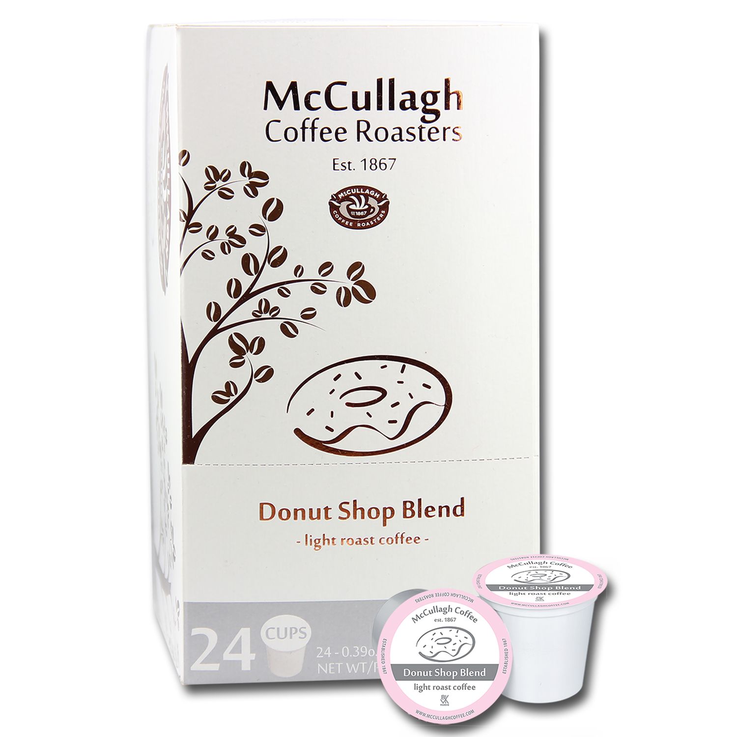 (image for) McCullagh Coffee Roasters Donut Shop Light Roast Coffee (96 ct.) - Click Image to Close