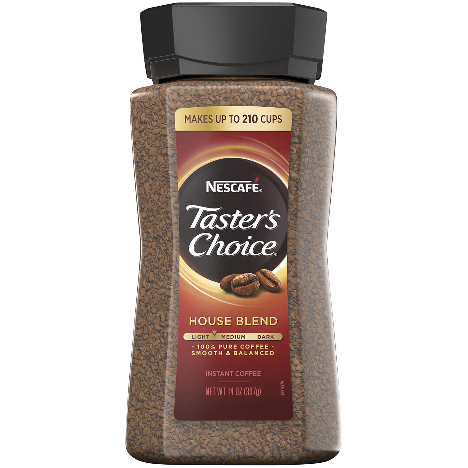 (image for) NESCAFE Taster's Choice House Blend Instant Coffee (14 oz.) - Click Image to Close