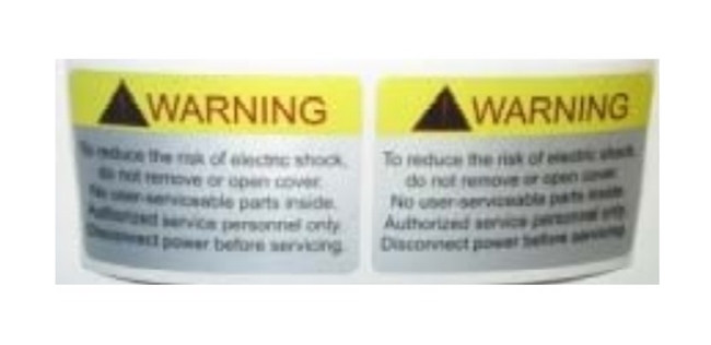 (image for) Newco 100821 Label Warning Electric Shock