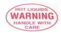 (image for) Newco 110120 Warning Label Hot Liquid - Click Image to Close