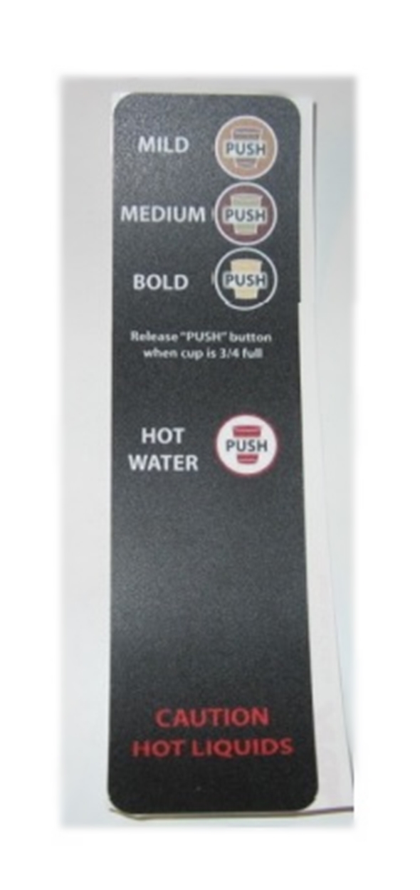 (image for) Newco 121321 Label Switch Hot Coffee LCD-1 - Click Image to Close