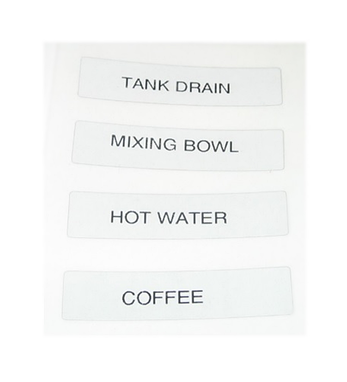 (image for) Newco 121570 Label 4 Piece Coffee/hot Water/Mix Bowl Et al - Click Image to Close