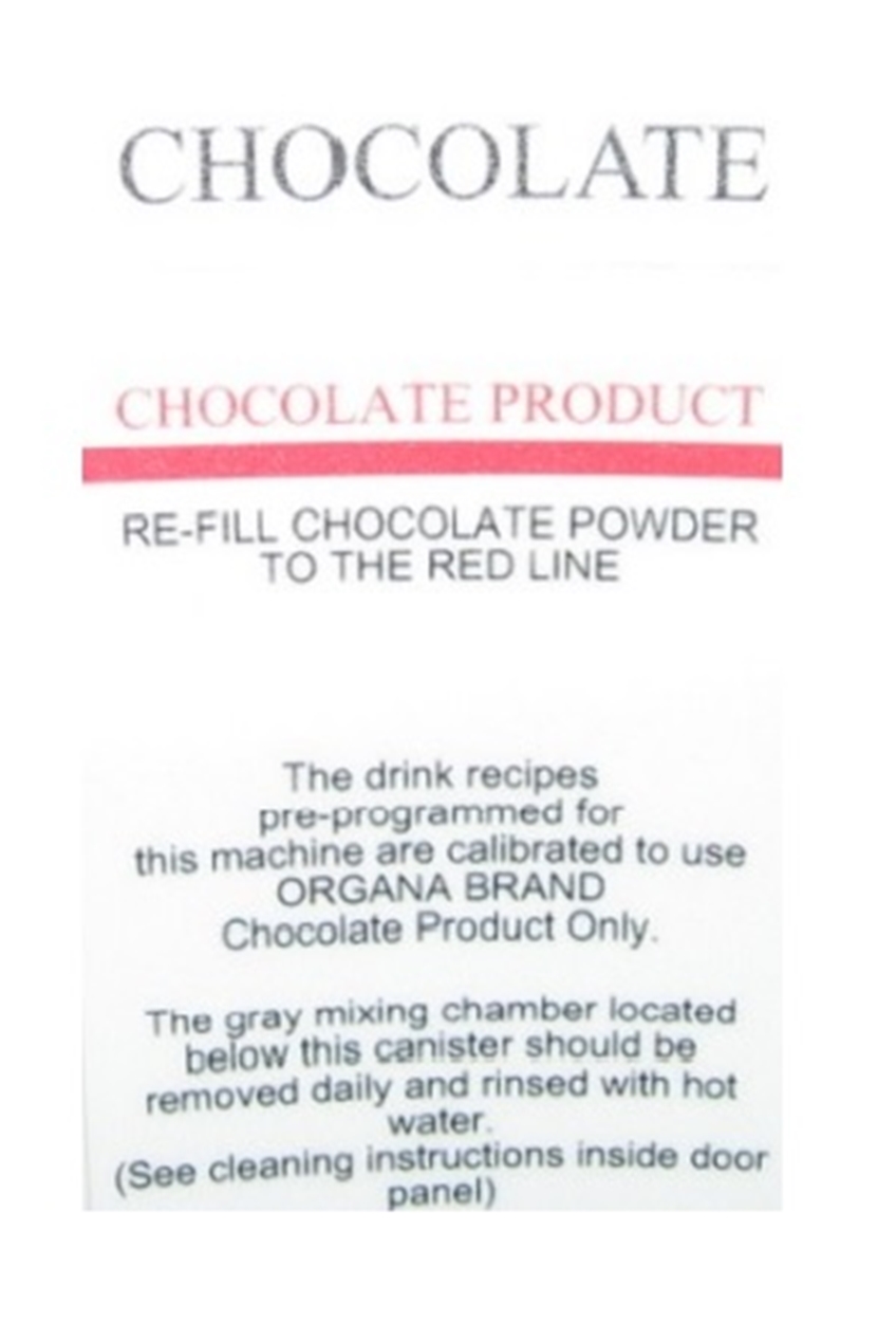 (image for) Newco 123057 Label Chocolate Hopper Bistro 10 - Click Image to Close