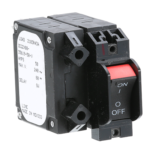 (image for) Nieco 15480 SWITCH, ROCKER, 50A 2 POLE, PANEL MOUNT