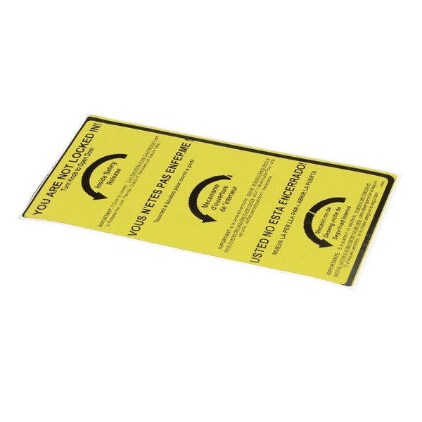 (image for) Nor-Lake 146868 SAFETY STICKER