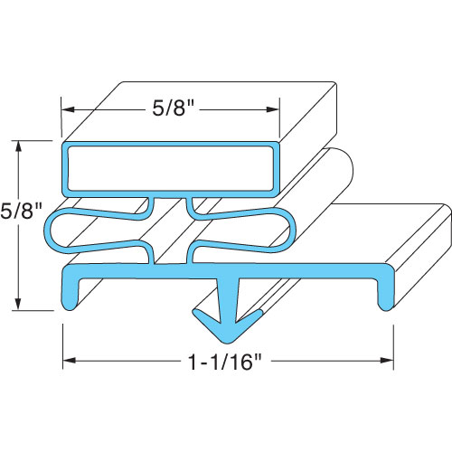 (image for) Nor-Lake 172563 DOOR GASKET - 3SIDE 77-1/2 X 37-3/4