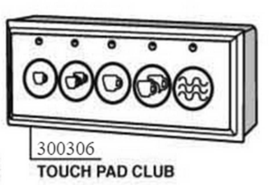 (image for) Nuova Ricambi SRL 300306 TOUCH PAD CLUB 5 KEYPAD - Click Image to Close