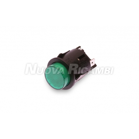(image for) Nuova Ricambi SRL 618010/V 2 POLE GREEN LUMINOUS SWITCH - Click Image to Close